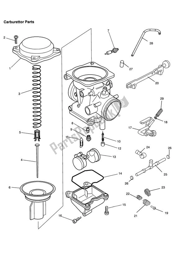 Tutte le parti per il Carburettor Parts del Triumph America Carburettor 790 2002 - 2007
